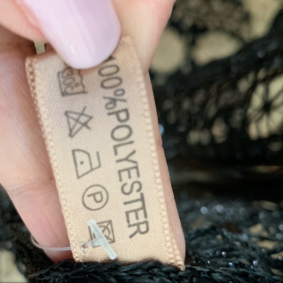 Sheer Net Black Shawl Swimsuit Cover Up - Picture 8 of 8